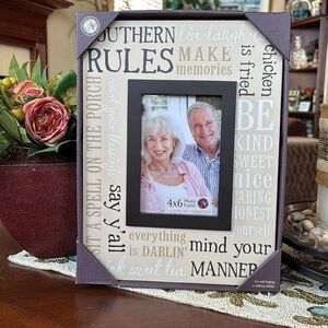 Brand New New View Picture Photo Frame Wall Hanging Southern Rules Farmhouse